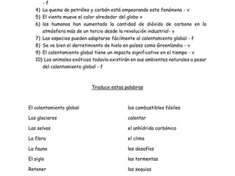 AQA A2 Level Spanish - Global Warming 