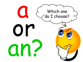 a or an? Tutorial & worksheets