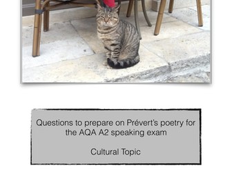 A2 French AQA Cultural Topic - A French Poet
