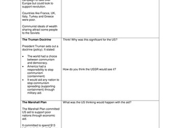 Truman Doctrine and Marshall Plan