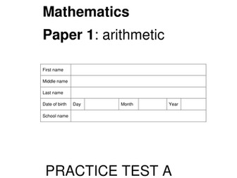 KS2 practice assessments Paper 1: arithmetic (A)