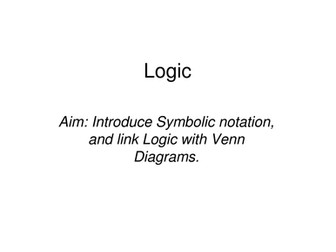 IB Maths studies - logic. Introduction to Symbolic notation