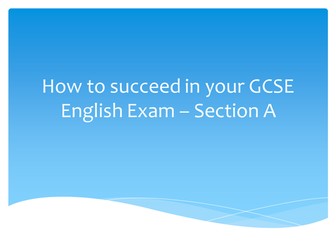 AQA GCSE English / English Language Exam (section A) Foundation