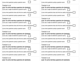 Traditional Tales - Goldilocks - Crime Scene Investigation - 1 Week Unit of work - Year 2