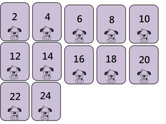 2, 5, 10 times tables pairs game 