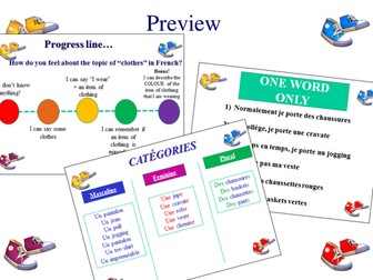 Les vetements - Clothes and adjectives