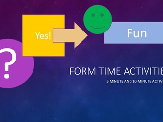 Form Time Activities - Ideal End of Term Fun