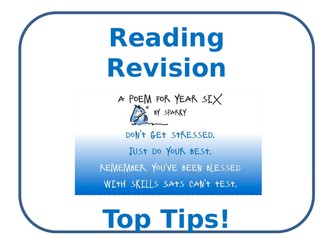 Year 6 SATs revision - Reading Top Test Tips