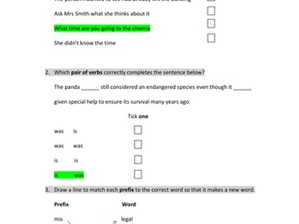 KS2 Practice SPAG Paper