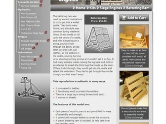 KS2 - Ancient Greece - info sheets - Art & Design - Weapons / Battering Ram