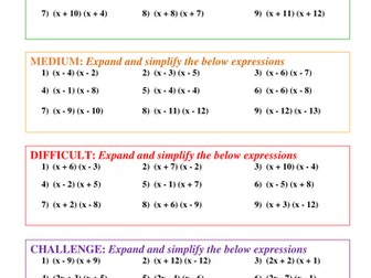 Expanding Double Brackets - Differentiated