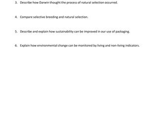 OCR Biology B1-B3 possible 6 mark questions