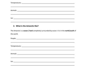Lesson 6 - How different are Antarctica and the Arctic? (As cold as ice)