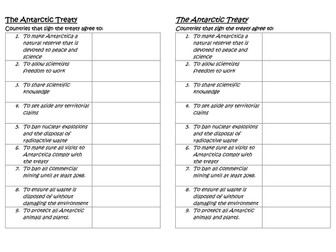 Lesson 9 - The Antarctic Treaty and protecting cold environments (As cold as ice)