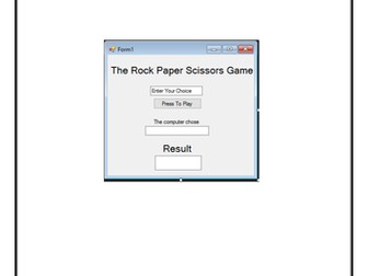 Building a Rock Paper Scissors game using Visual Studio Visual Basic