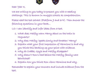 Harry Potter and the Philosopher's Stone Comprehension (Chapters 5 and 6)