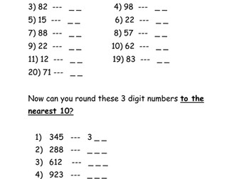 Rounding to the nearest 10, 100 or 1000