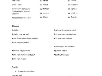 English Lesson for beginners - Lesson 2.