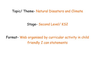 Natural Disasters Planning Web ACE 2nd Level/ KS2