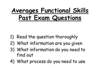 Functional maths revision  exam questions powerpoints - covering EVERY topic!