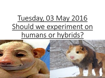 Should we experiment on humans or hybrids?