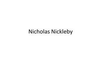 19th Century Language Analysis Nicholas Nickleby 