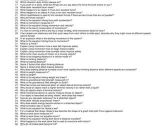 Practice questions for all topics AQA iGCSE Physics triple and dual award