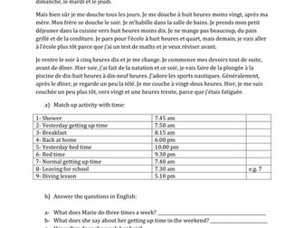 Ma routine in 3 tenses