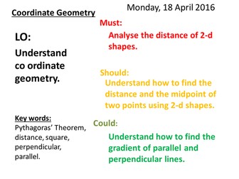 Coordinate Geometry