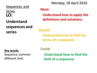 Sequences and Series