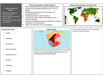 HEALTH ISSUES REVISION BOOKLET - AQA AS LEVEL GEOGRAPHY