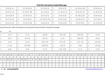 Find the mid point - coded message