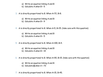 Direct & Inverse Proportion