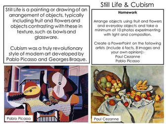Still Life & Cubism PowerPoints