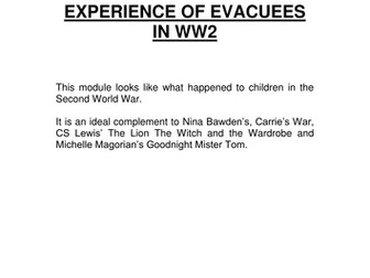 Evacuees- a Drama Scheme of Work