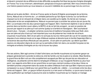 A level essay exemplar on Beni ou le paradis prive