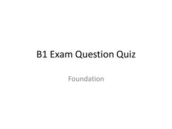 AQA Science core Biology Exam question quiz