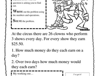Real Life Maths Word Problems- addition, subtraction and multiplication 