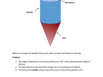 New GCSE Problem Solving:  Problem 1 - Wooden Fence Post (Grade 7/8)