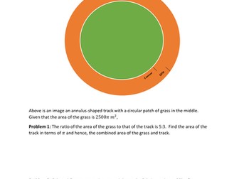 New GCSE Problem Solving:  Problem 3 - Running Track Problem (Grade 5/6)
