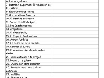 Spanish film titles and Disney quiz