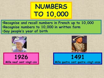 French Numbers to 10,000