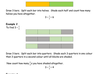 Dividing Fractions using the Bar Method