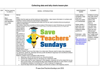 Tally Chart KS1, Lesson Plans and Blank Tally Chart