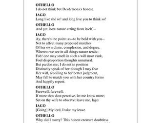 New A Level Literature AQA A Love Through the Ages - Othello - exam-style questions