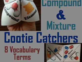 Elements Compounds and Mixtures Cootie Catchers