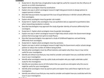 AQA GCSE Sociology revision