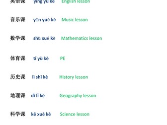 Chinese Mandarin - Lessons