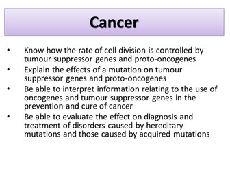 KS5 AS biology topic-Cancer