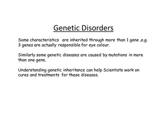 KS5 Genetic disorders